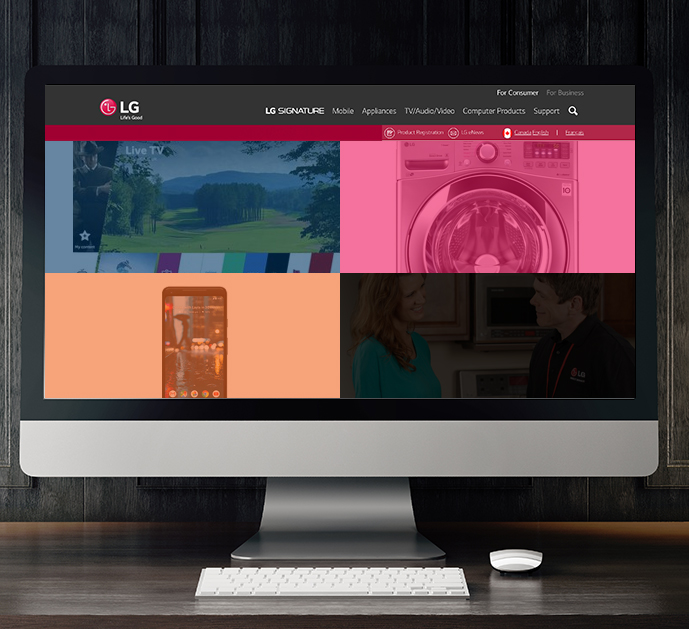 Rebranding LG Canada Website, by Jennifer C Digital