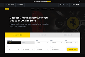 OK Tire Stores Inc. Website