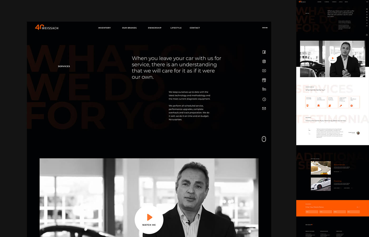 Weissach, Desktop and Mobile Web Pages
